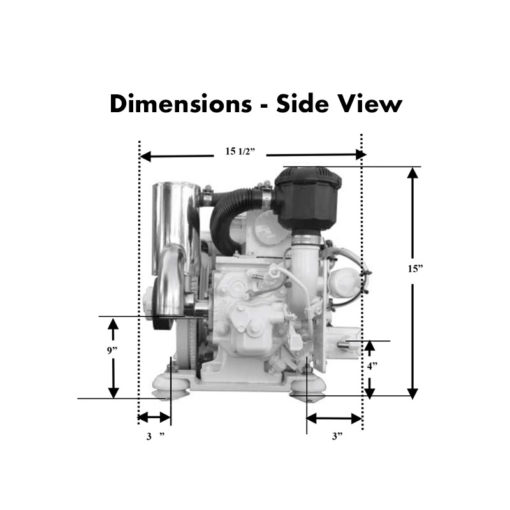 compact-kubota-marine-diesel-generators-3.5-kW-dimensions-side-view