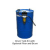 Drum tank kit and fuel filter on drum